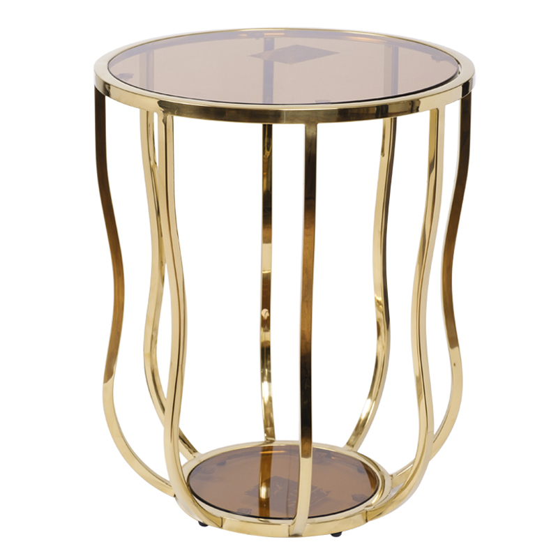 Приставной стол Fedric Side Table gold Глянцевое золото в Краснодаре | Loft Concept 