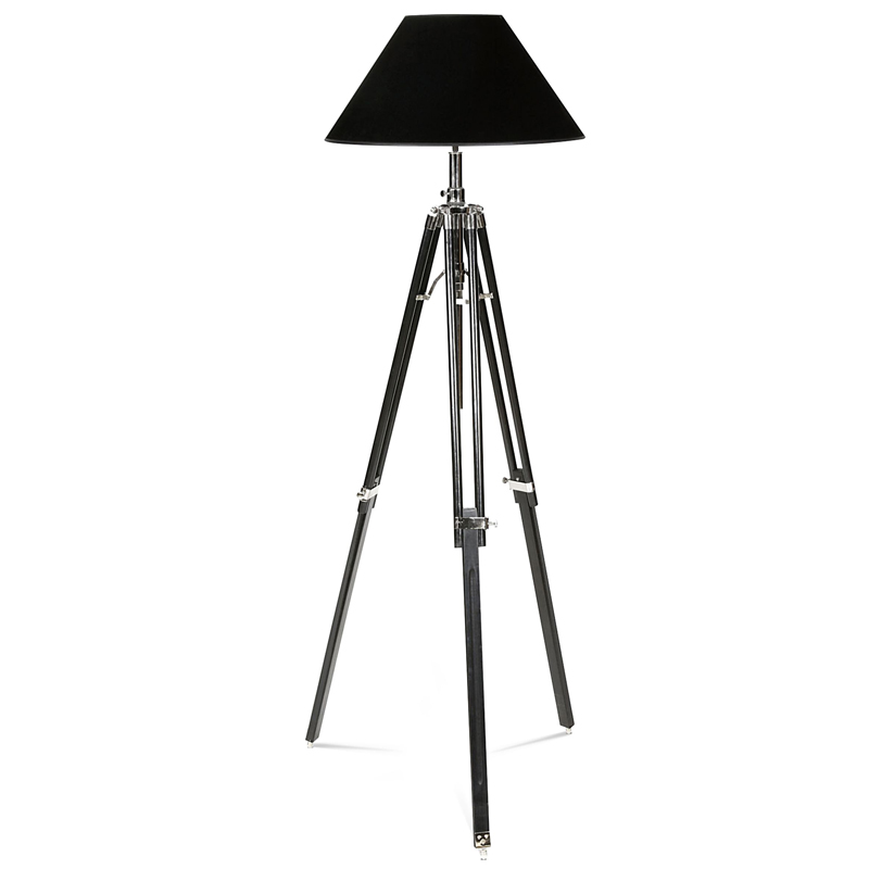 Торшер Eichholtz Floor Lamp Telescope nickel & black Черный Никель в Краснодаре | Loft Concept 