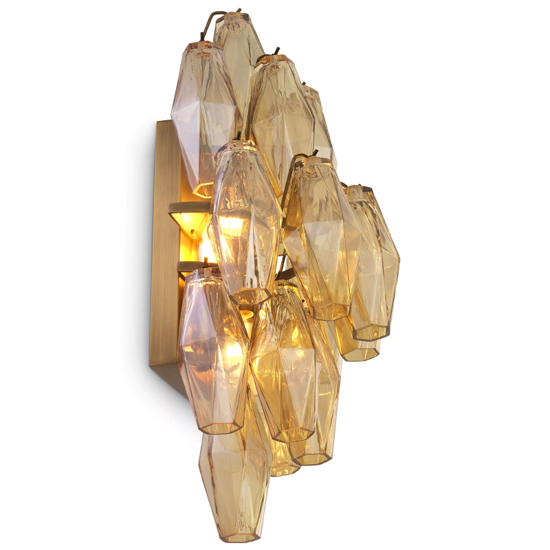 Бра Eichholtz Wall Lamp Benini Amber Латунь Янтарный в Краснодаре | Loft Concept 