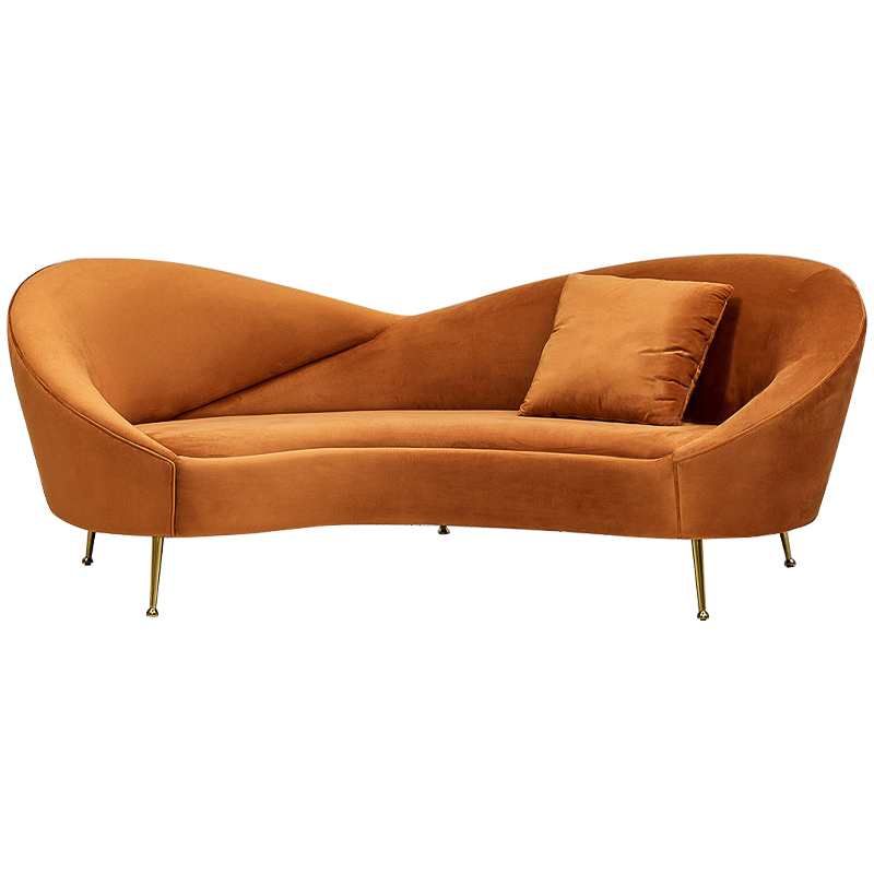 Диван Prudence Orange Sofa Оранжевый Золотой в Краснодаре | Loft Concept 