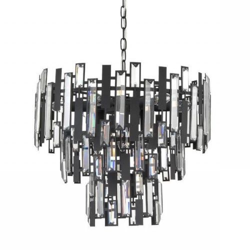 Люстра Darkness Chandelier three cascades Черный Прозрачный в Краснодаре | Loft Concept 