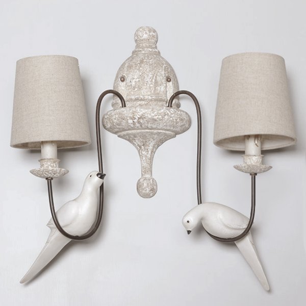 Бра Norman Bird Wall Lamp double ivory ( слоновая кость ) в Краснодаре | Loft Concept 