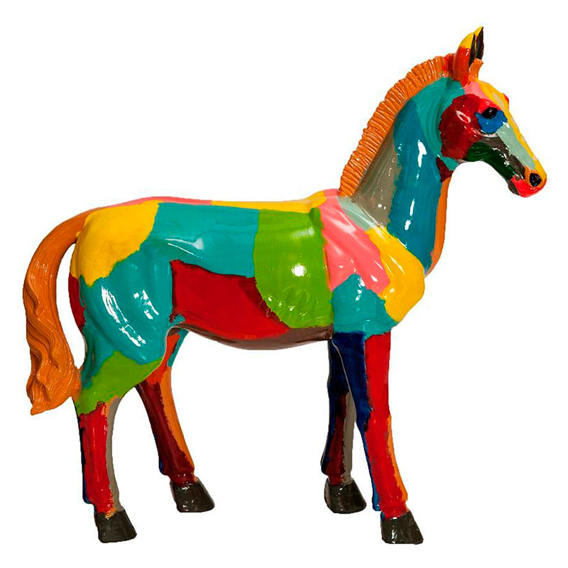 Фигурка керамика лошадь разноцветная Colored Horse Мульти в Краснодаре | Loft Concept 