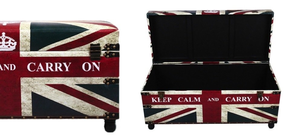 Сундук Union Jack Leather "Keep calm and..." - Loft-Concept в Краснодаре