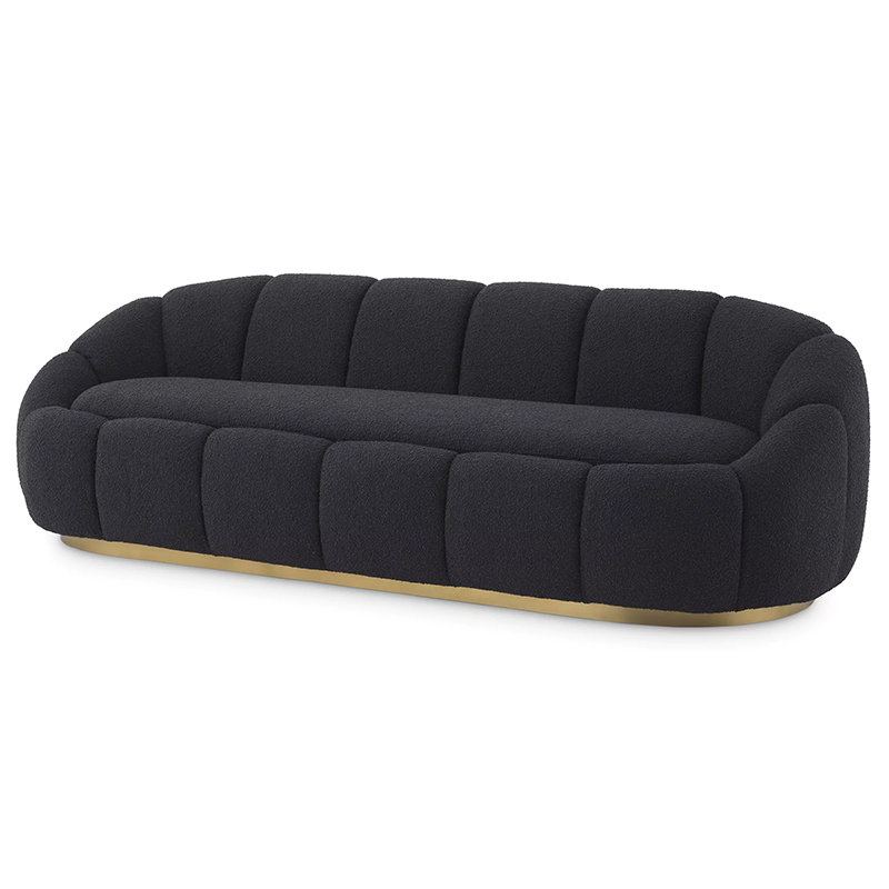 Диван Eichholtz Sofa Inger Black Черный Латунь в Краснодаре | Loft Concept 