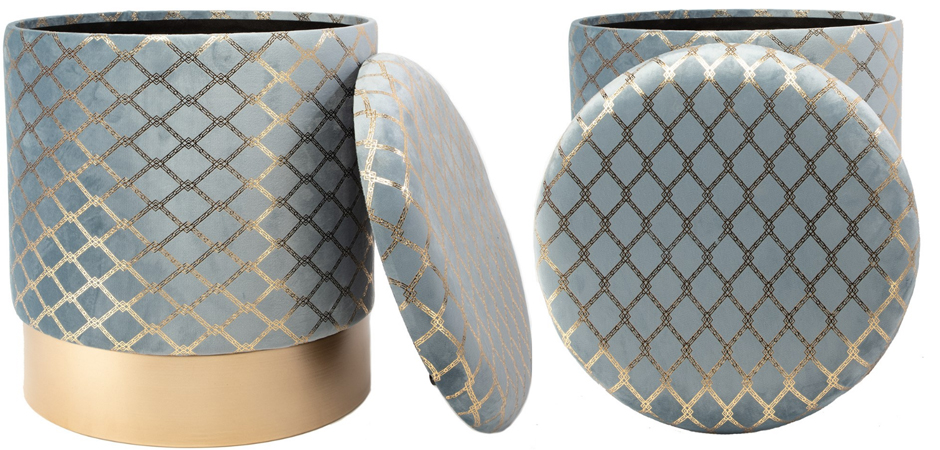 Пуф PUF Upholstery Gold Mesh голубой Пуф PUF Upholstery Gold Mesh голубой - Loft-Concept в Краснодаре