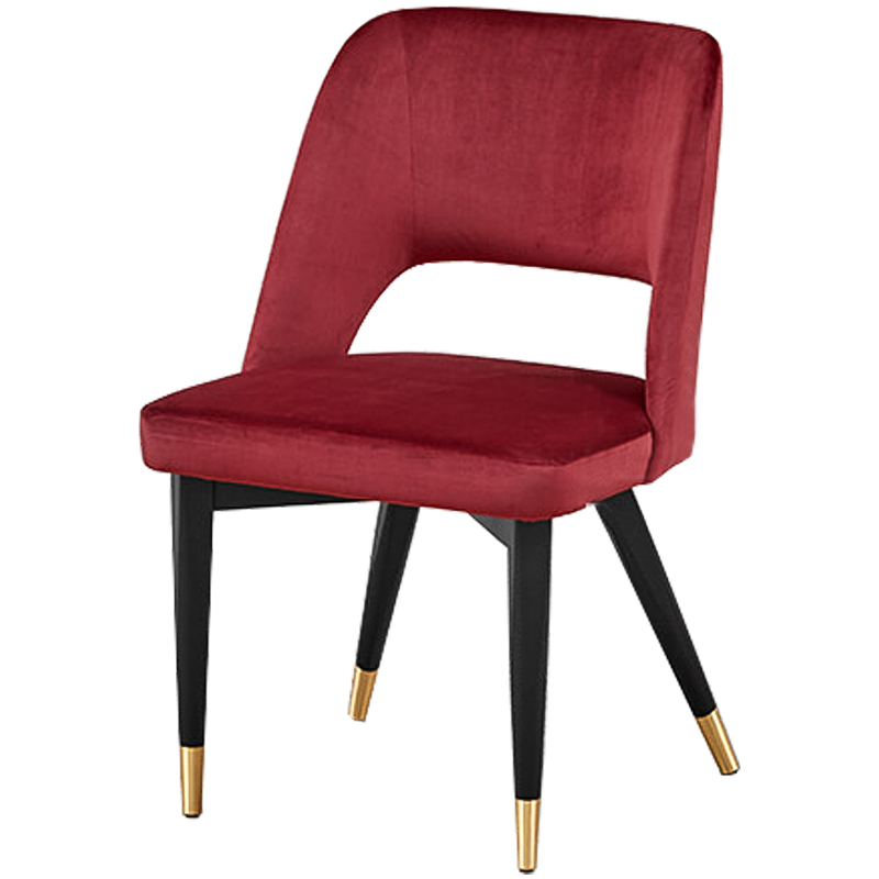 Стул Neasan Stool crimson Черный Малиновый (Crimson) Латунь в Краснодаре | Loft Concept 