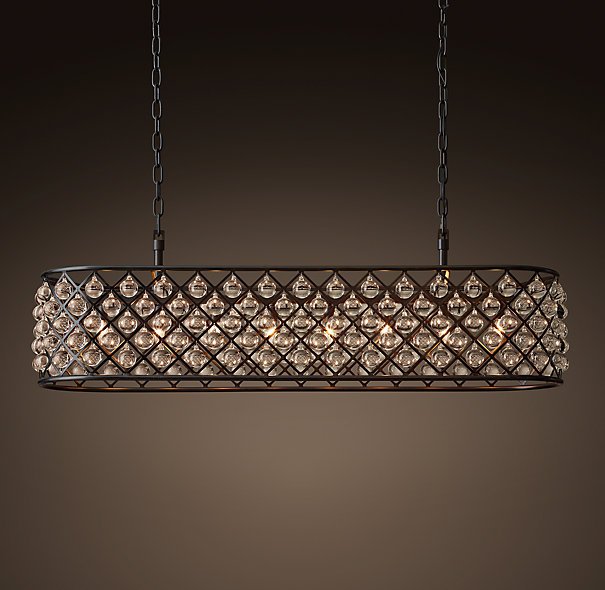 Люстра RH Spencer Rectangular Chandelier 120 Черный в Краснодаре | Loft Concept 