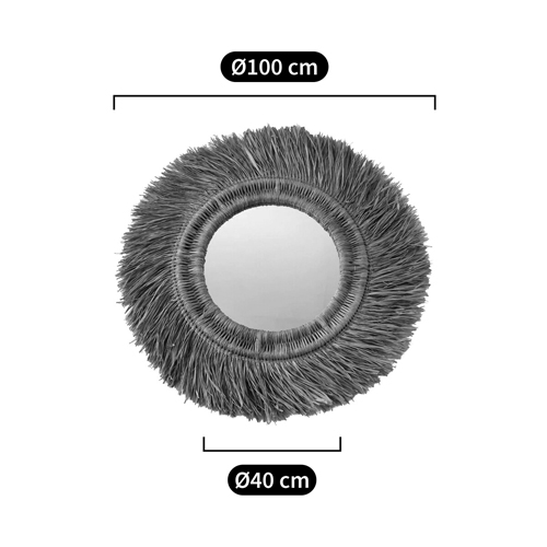 Зеркало из ротанга и сизаля WICKER MIRROR 100 в Краснодаре