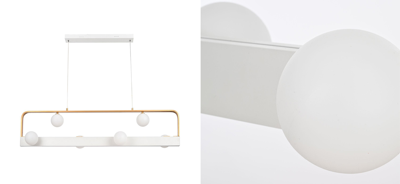 Люстра с бело-золотым каркасом MODERNIZE - фото