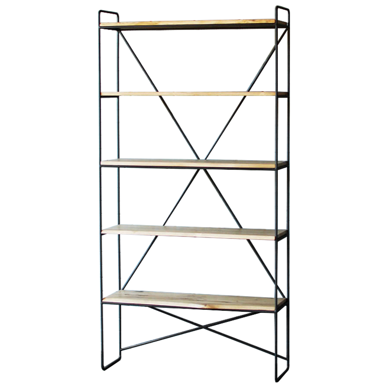 Стеллаж Hart Industrial Metal Rust Rack Черный Древесина в Краснодаре | Loft Concept 