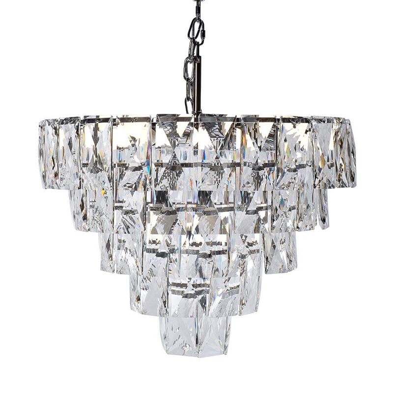 Люстра Tiers Crystal Light Chandelier 16 D60 Серебряный в Краснодаре | Loft Concept 