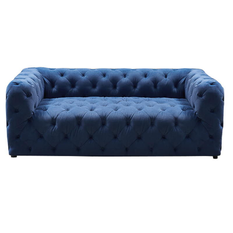 Диван Soho tufted blue velor Синий в Краснодаре | Loft Concept 