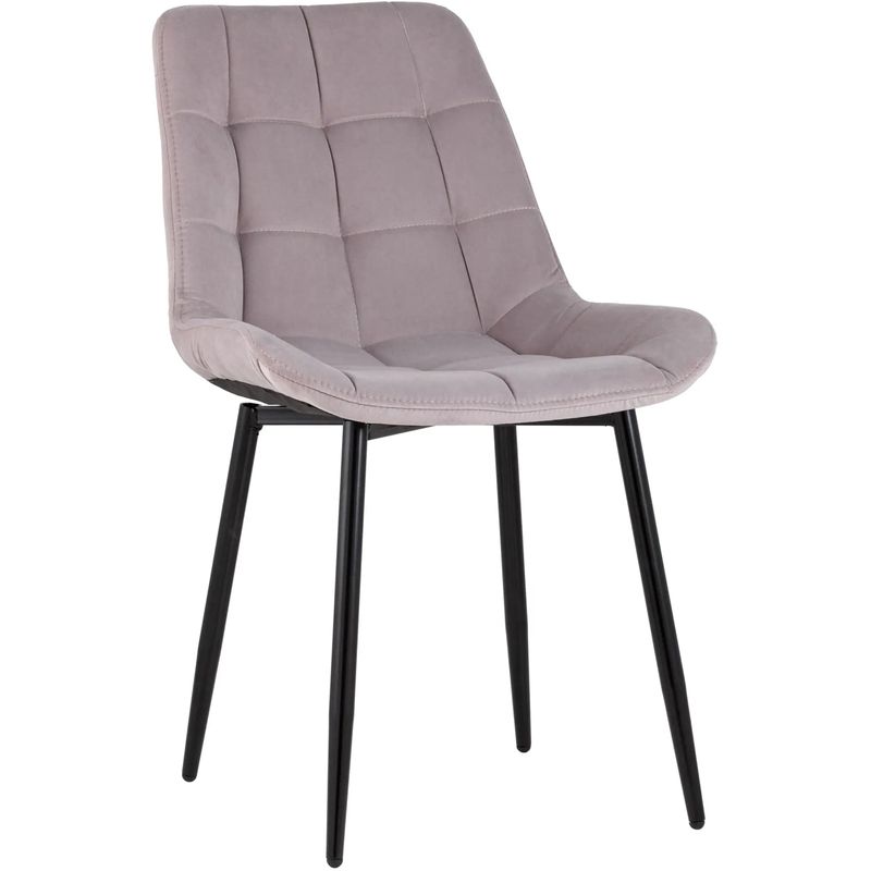 Стул NANCY Chair Пыльно-Розовый Велюр Розовый пастельный Черный в Краснодаре | Loft Concept 