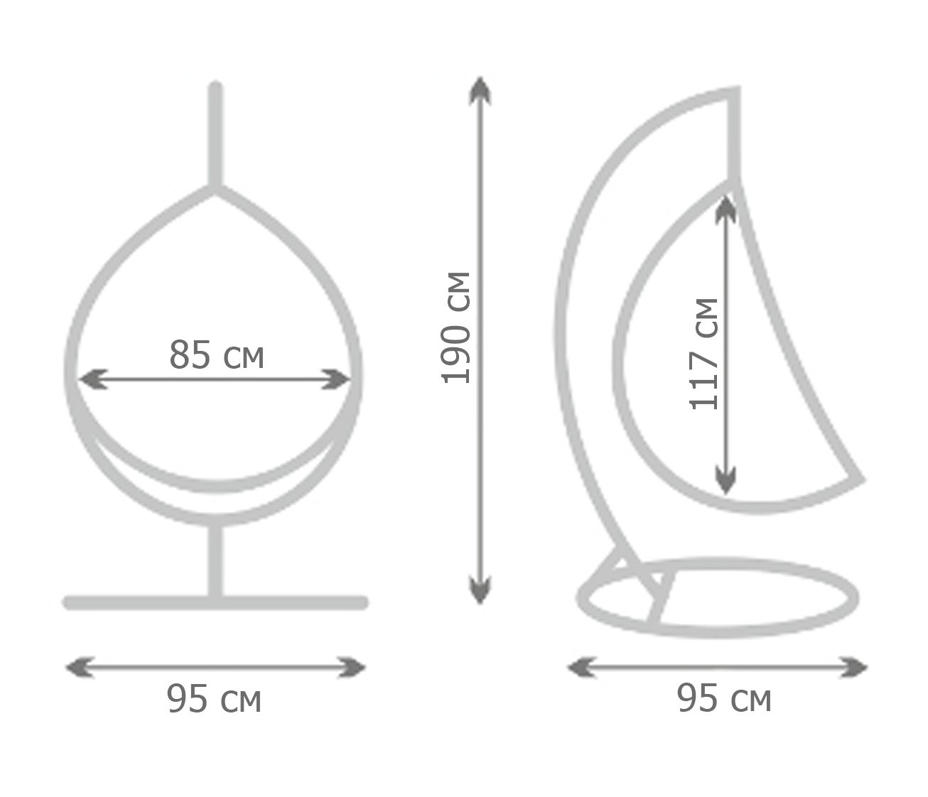 Кресло Swing chair outdoor Coffee Egg в Краснодаре