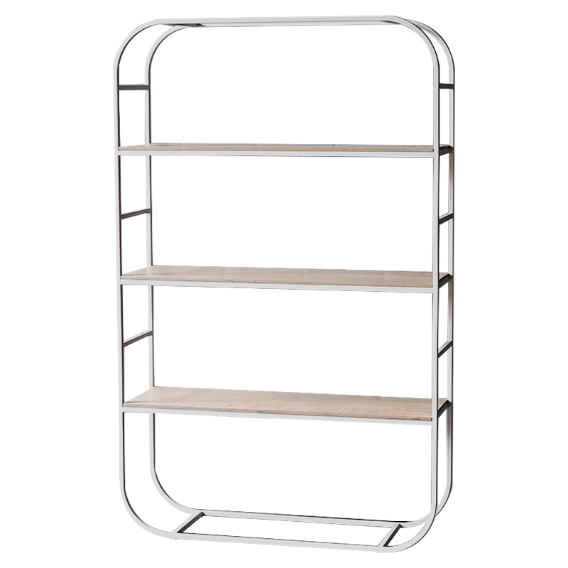 Стеллаж Parson Industrial Metal Rust Rack Белый Древесина в Краснодаре | Loft Concept 