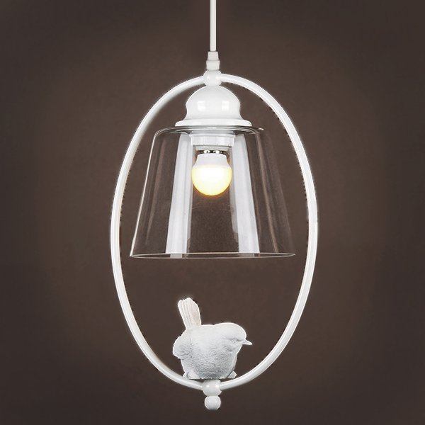 Подвесной светильник Provence Bird Oval Pendant Белый в Краснодаре | Loft Concept 