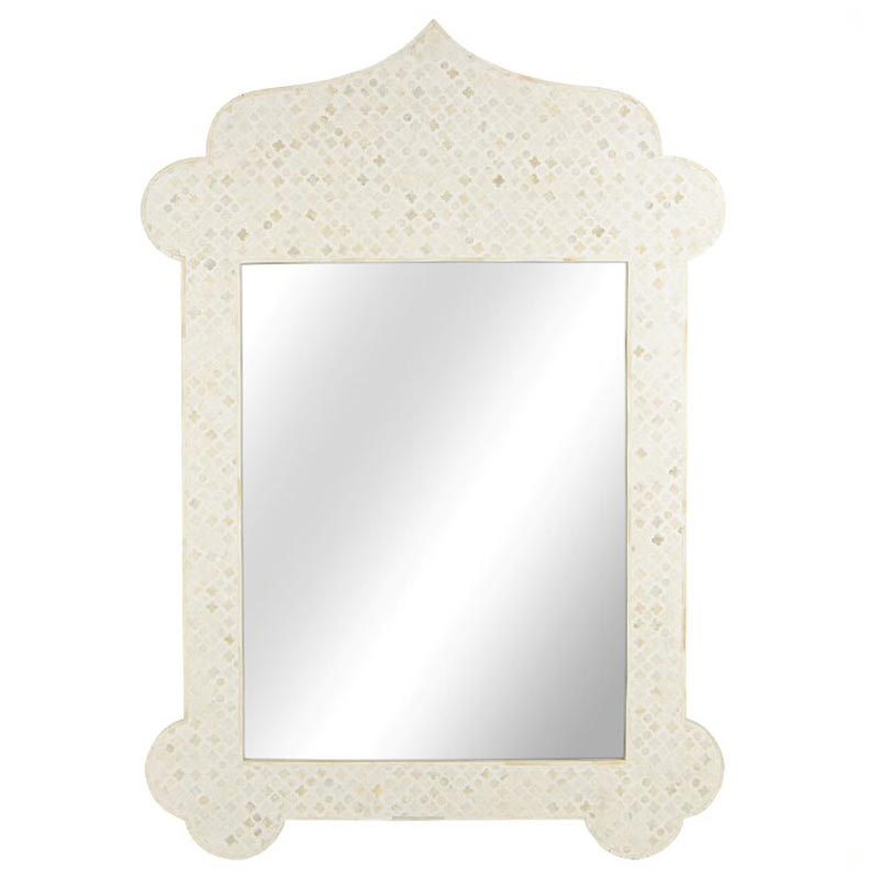 Зеркало Bone Inlay Dome Mirror beige Бежевый в Краснодаре | Loft Concept 