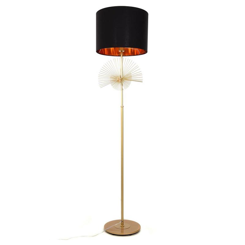 Торшер Genoveva Floor lamp black Черный Золотой в Краснодаре | Loft Concept 