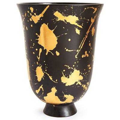 Ваза Futura Drip Urn Jonathan Adler Черный Золотой в Краснодаре | Loft Concept 