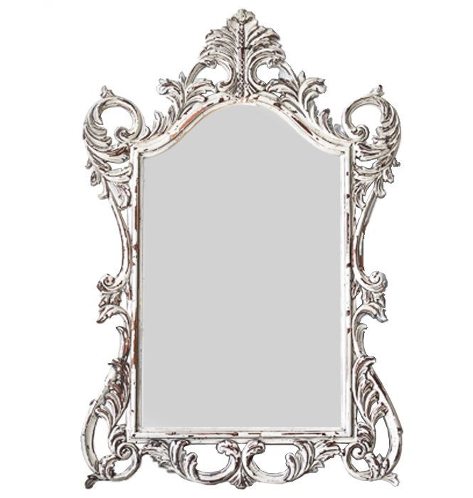 Зеркало Baroque ornament mirror Белый винтажная патина   в Краснодаре | Loft Concept 