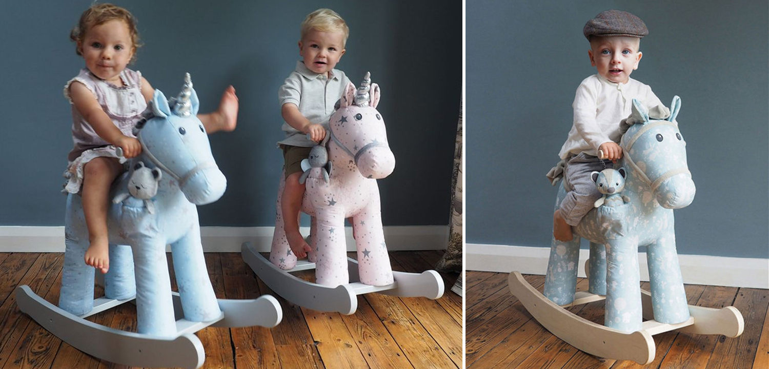 Лошадка-качалка голубая Oscar Pony - фото №1