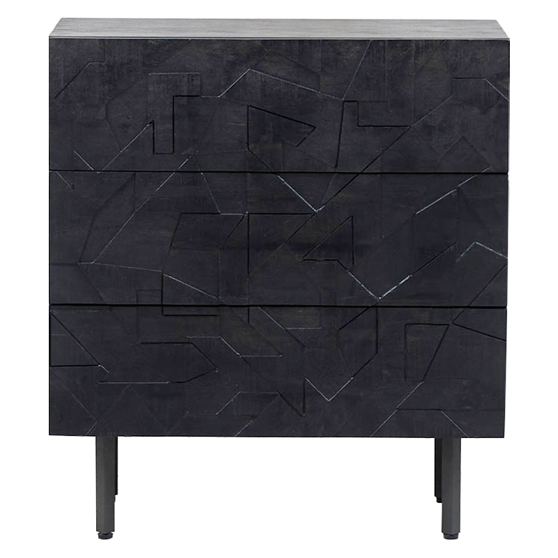 Комод Polygonal Ornament Chest of Drawers M Черный в Краснодаре | Loft Concept 