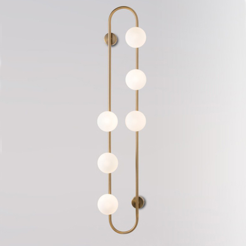 Бра HOOP WALL Lamp Gold 6 Золотой Белый в Краснодаре | Loft Concept 