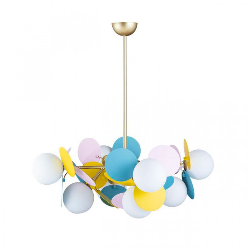 Люстра MATISSE Chandelier multicolor 8 ламп Мульти Золотой в Краснодаре | Loft Concept 