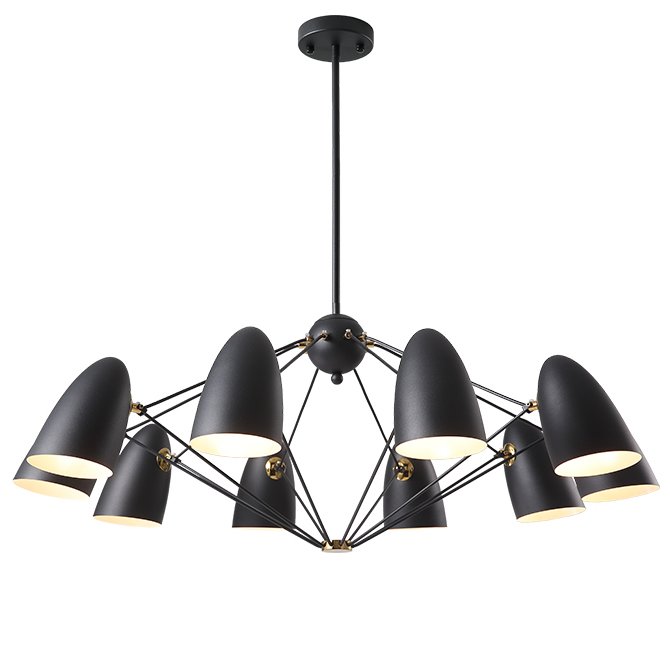 Люстра JLYLITE 10-Light Sputnik Chandelier Black Черный в Краснодаре | Loft Concept 