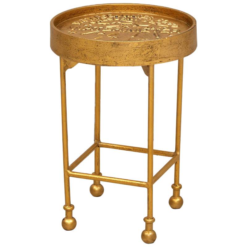 Приставной круглый столик Alain Gold Side Table Золотой в Краснодаре | Loft Concept 