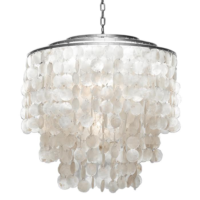 Люстра SHELL Chandelier 65 Серебро Белый Серебряный Люстра SHELL Chandelier 65 Серебро Белый Серебряный в Краснодаре | Loft Concept