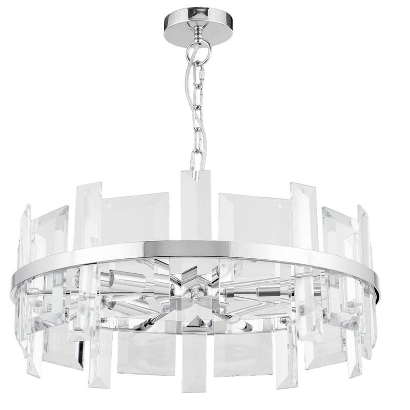 Люстра Harlow Crystal Round Chandelier chrome 5 Хром в Краснодаре | Loft Concept 