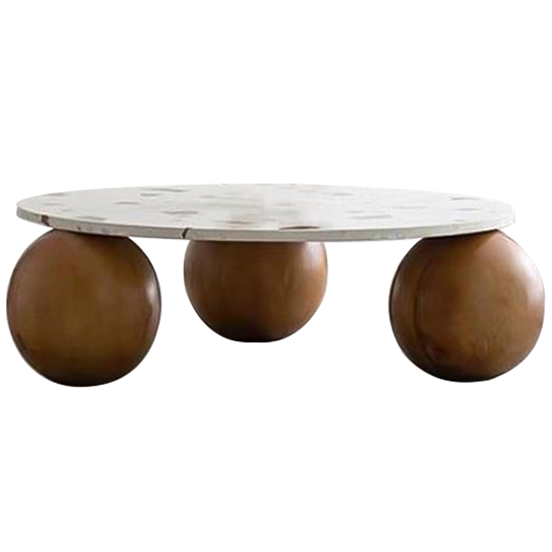 Кофейный стол Oliver Wooden Forms Coffee Table Коричневый Белый в Краснодаре | Loft Concept 