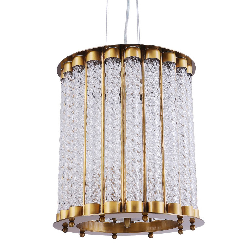 Люстра Lantern Tiziano Chandelier bronze D25 Бронза Прозрачное Стекло в Краснодаре | Loft Concept 