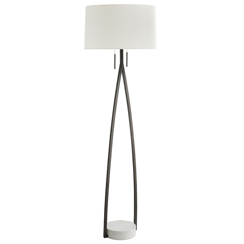 Торшер Arteriors KENNA FLOOR LAMP Черный Белый в Краснодаре | Loft Concept 