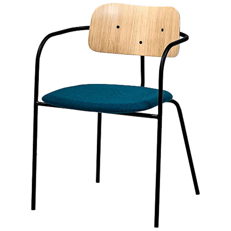 Стул Pilar Loft Stool blue Черный Морская синь Древесина в Краснодаре | Loft Concept 