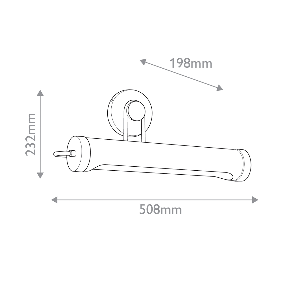 Светильник для картин цвета латунь с длинным цилиндрическим плафоном Alora в Краснодаре