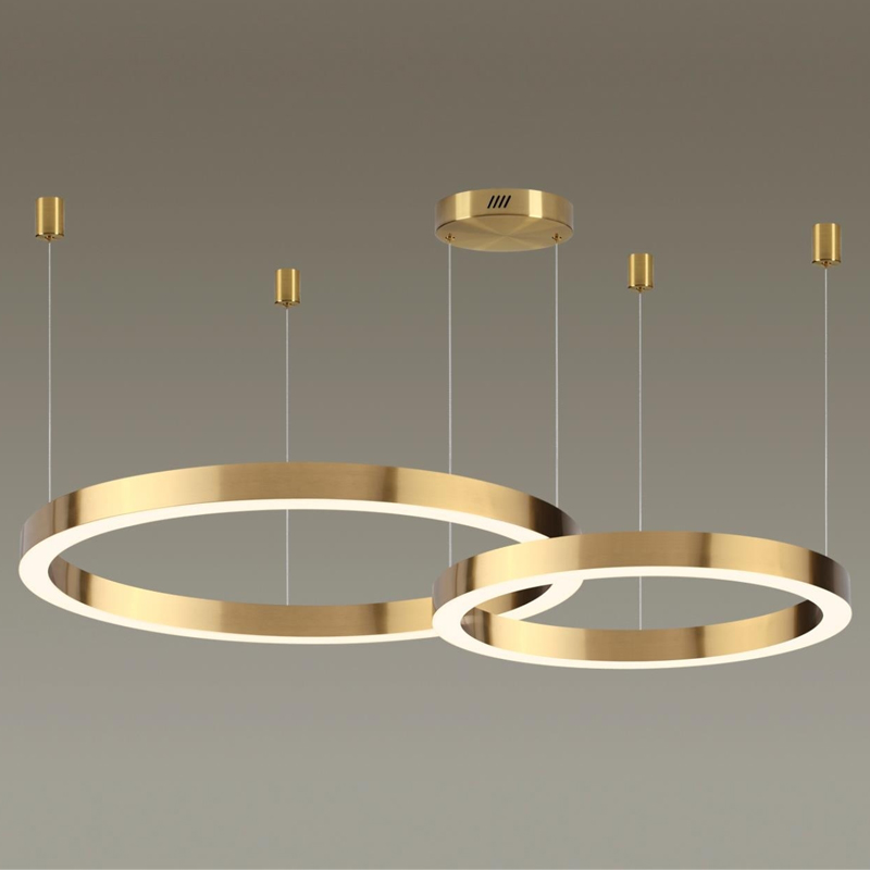 Люстра 2 Gold Ring Horizontal Золотой в Краснодаре | Loft Concept 