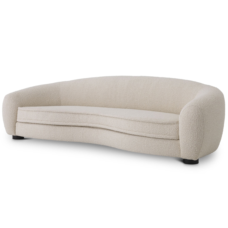 Диван Eichholtz Sofa Freud Boucle cream Кремовый Черный в Краснодаре | Loft Concept 