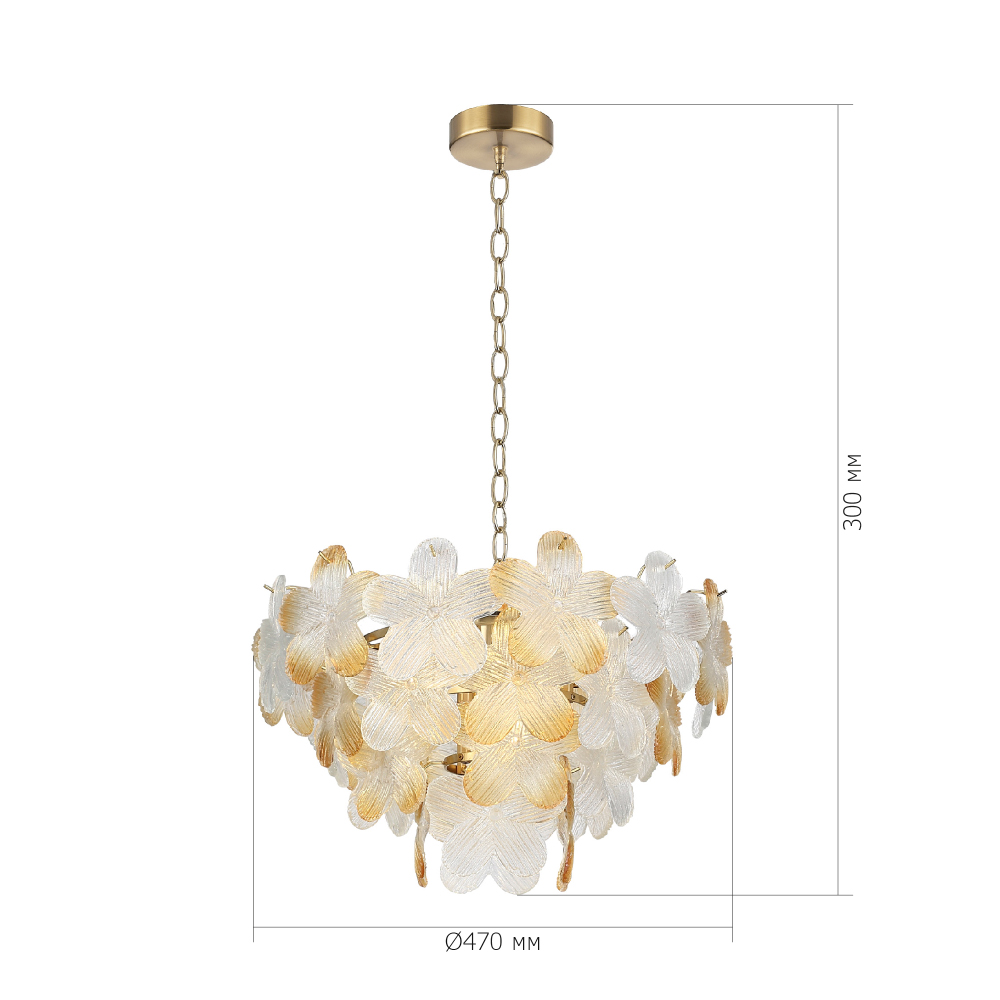 Люстра конусообразная с цветочными мотивами Light Floral Glow в Краснодаре