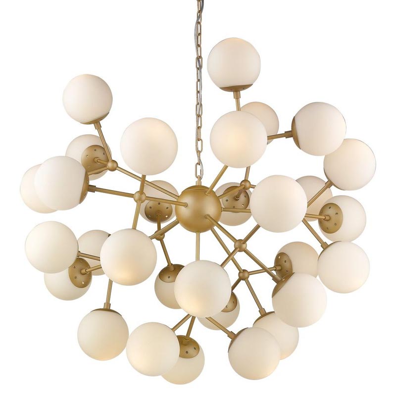 Люстра Berries Chandelier white matt 90 Золотой Белое матовое стекло в Краснодаре | Loft Concept 