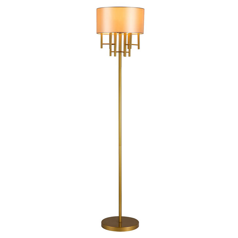 Торшер Oswell Lampshade Floor Lamp Латунь Бежевый в Краснодаре | Loft Concept 