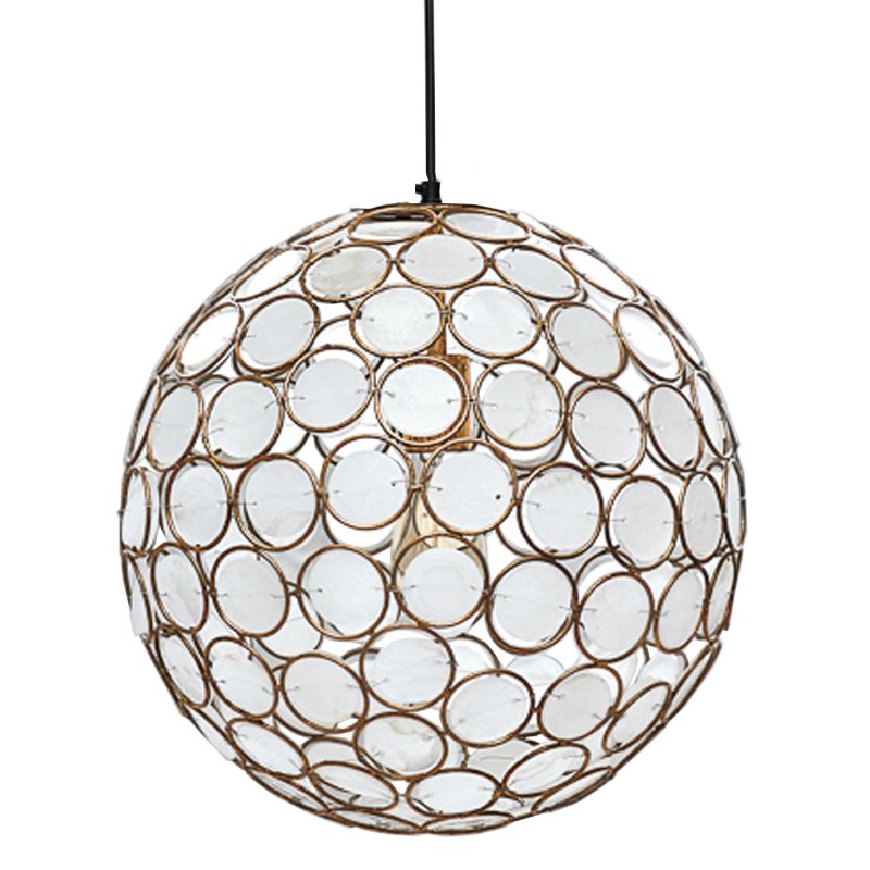 Seashell Ball pendant lamp  Белый Позолоченная ржавчина в Краснодаре | Loft Concept 