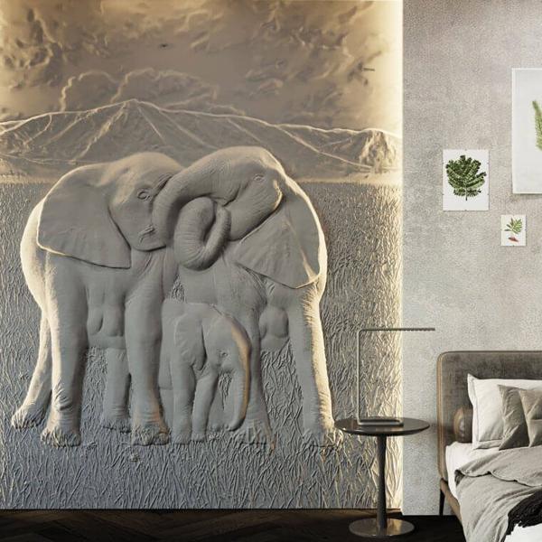 Барельеф ELEPHANTS  в Краснодаре | Loft Concept 