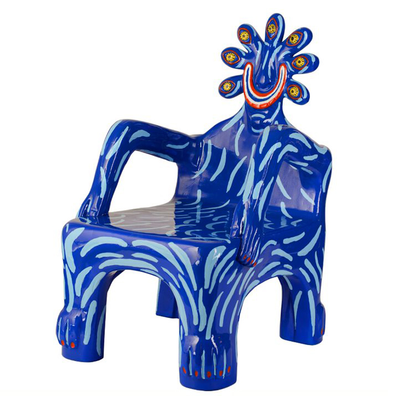 Кресло COBALT CREATURE ARMCHAIR Синий Мульти в Краснодаре | Loft Concept 