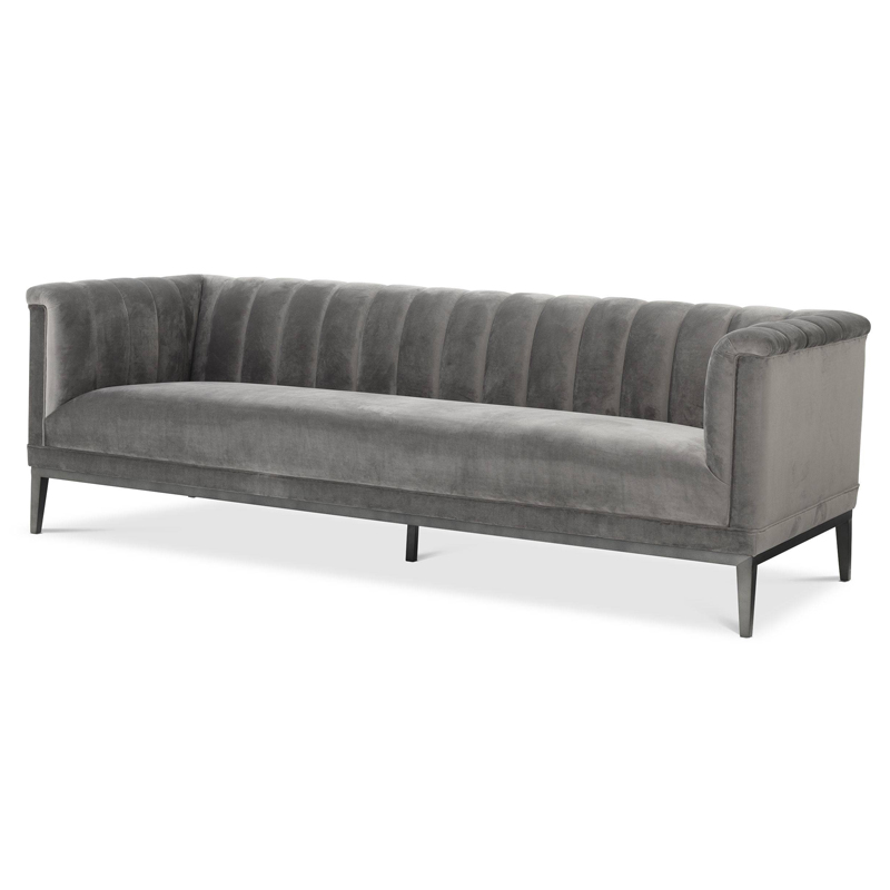 Диван Eichholtz Sofa Raffles grey Серый Темная бронза в Краснодаре | Loft Concept 