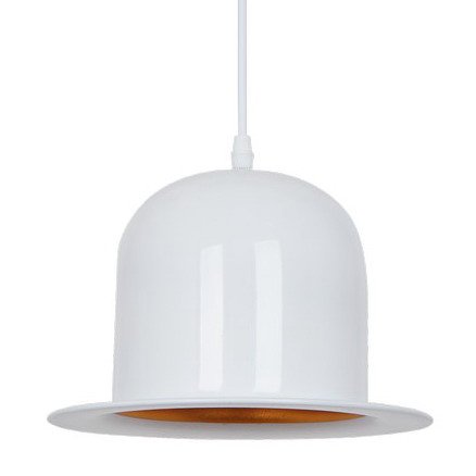 Подвесной светильник Pendant Lamp Banker Bowler Hat White II Белый в Краснодаре | Loft Concept 