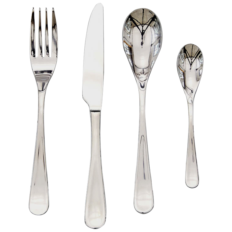 Столовые приборы на 4 персоны Contemporary Cutlery Set Серебряный в Краснодаре | Loft Concept 