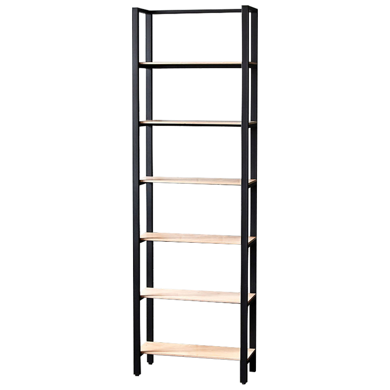 Стеллаж Webster Industrial Metal Rust Rack Черный Древесина в Краснодаре | Loft Concept 